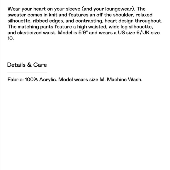 LAST SET Knit heart sweater and pants set - Picture 5 of 5